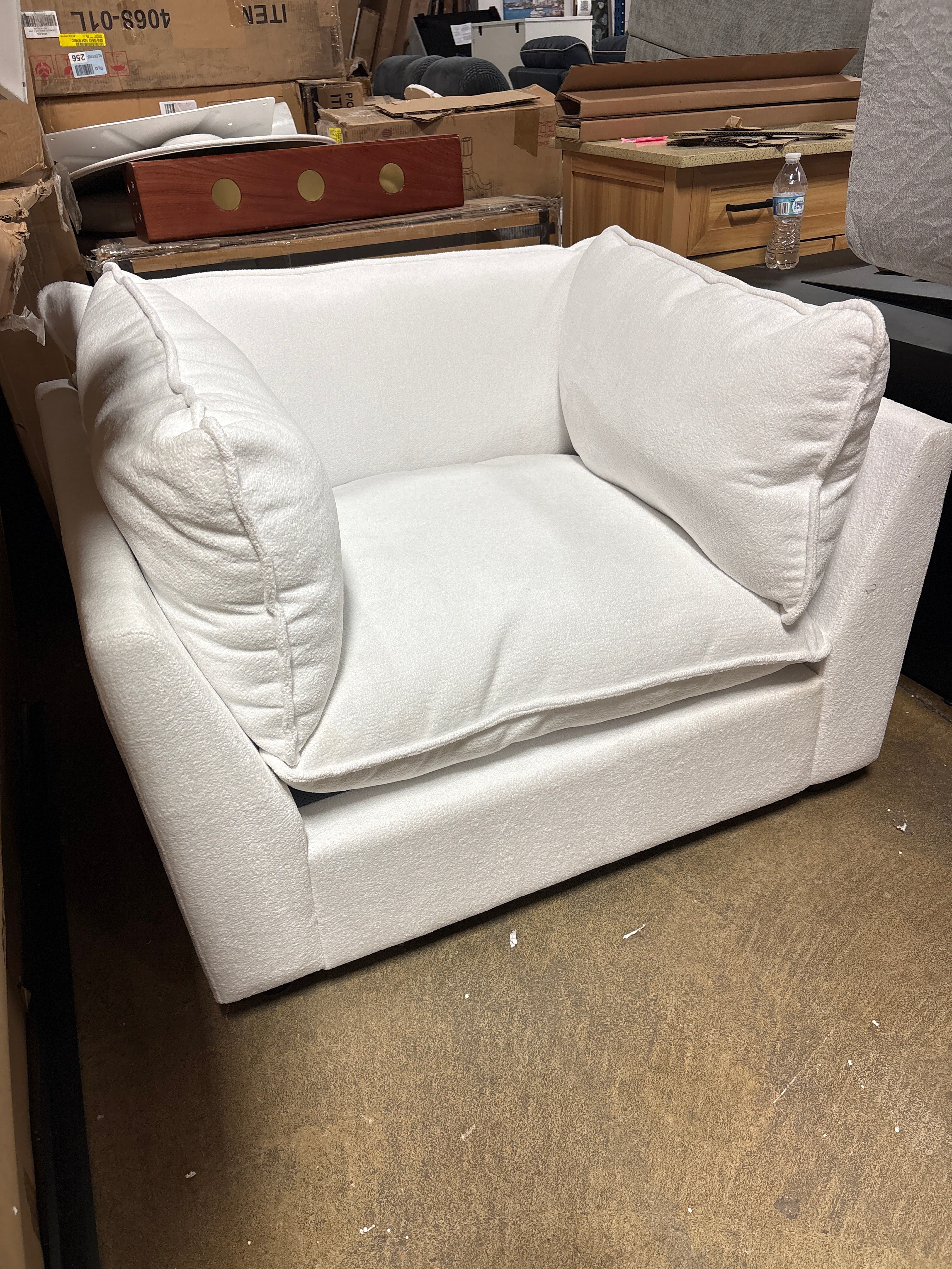 44.49" Wide Upholstered Plush Accent Chair With Square Arms For Living Room Bedroom SHOWROOM ITEM - Image 2