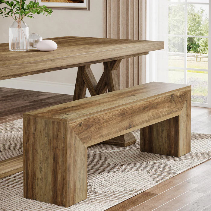 47" Farmhouse Entryway Bench End of Bed Bench SHOWROOM ITEM
