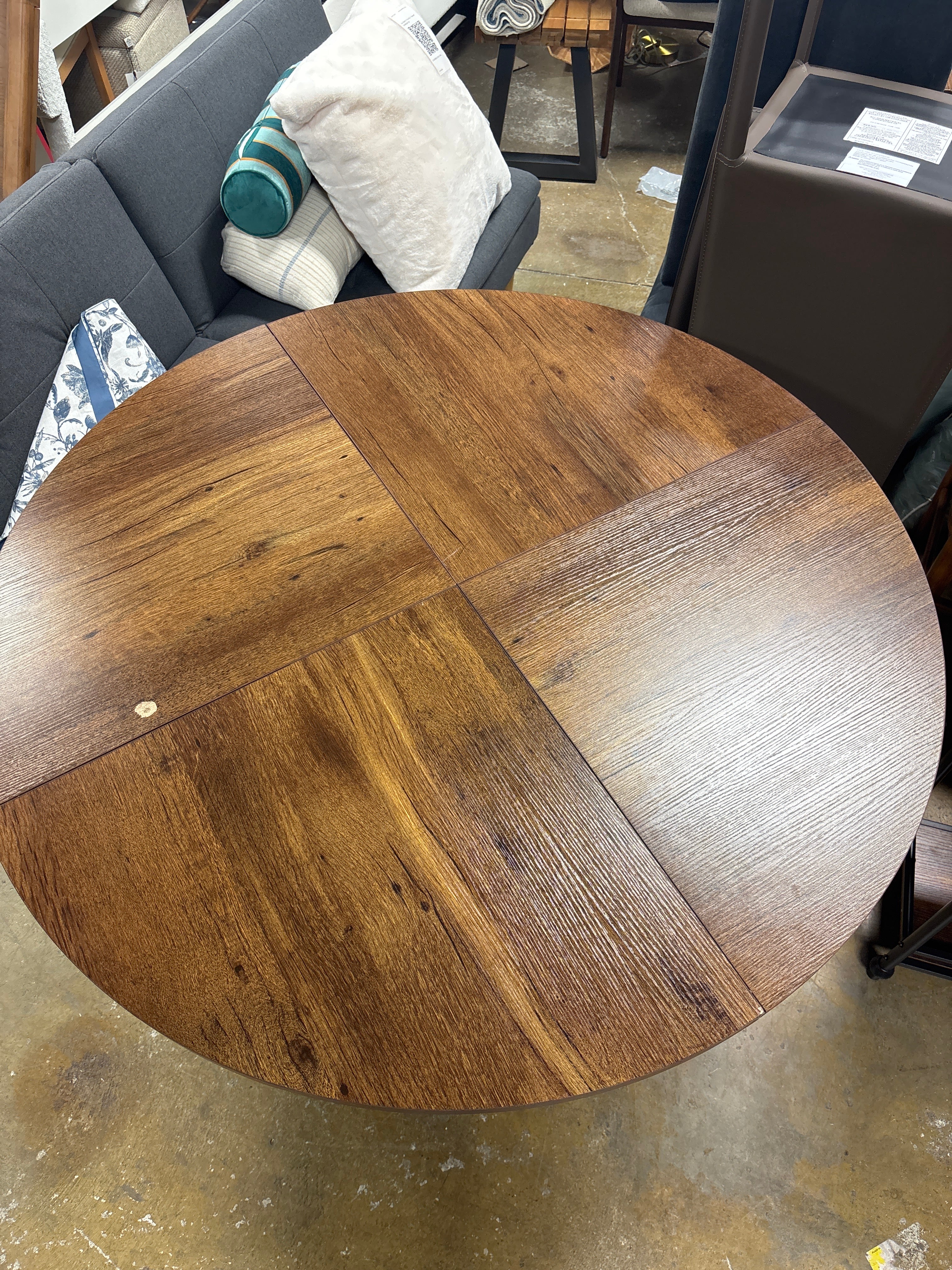 47" Round Dining Table for 4 - Brown SHOWROOM ITEM - Image 3