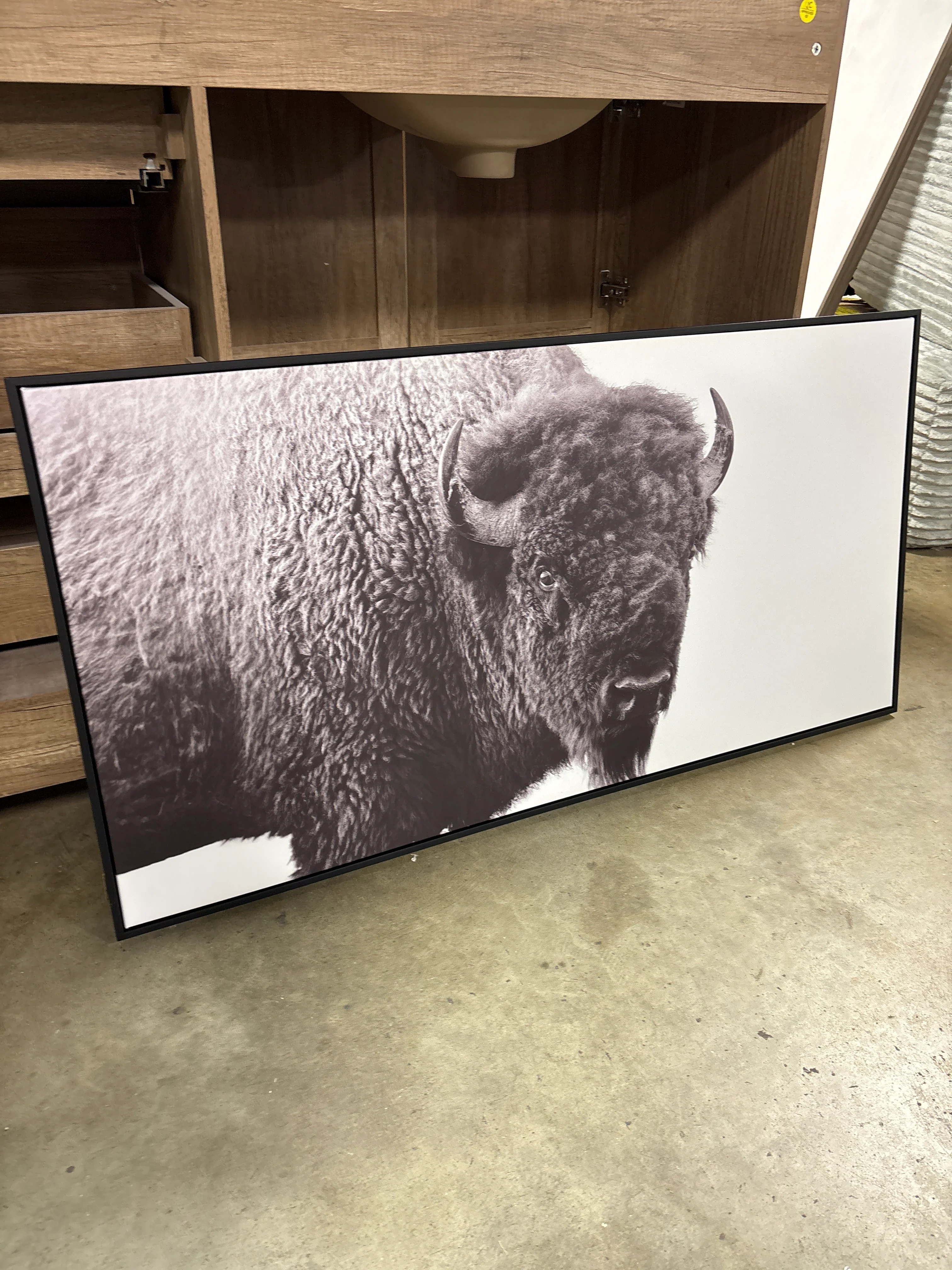 47"x24" Buffalo Wall Canvas Black - Threshold™ SHOWROOM ITEM - Image 2