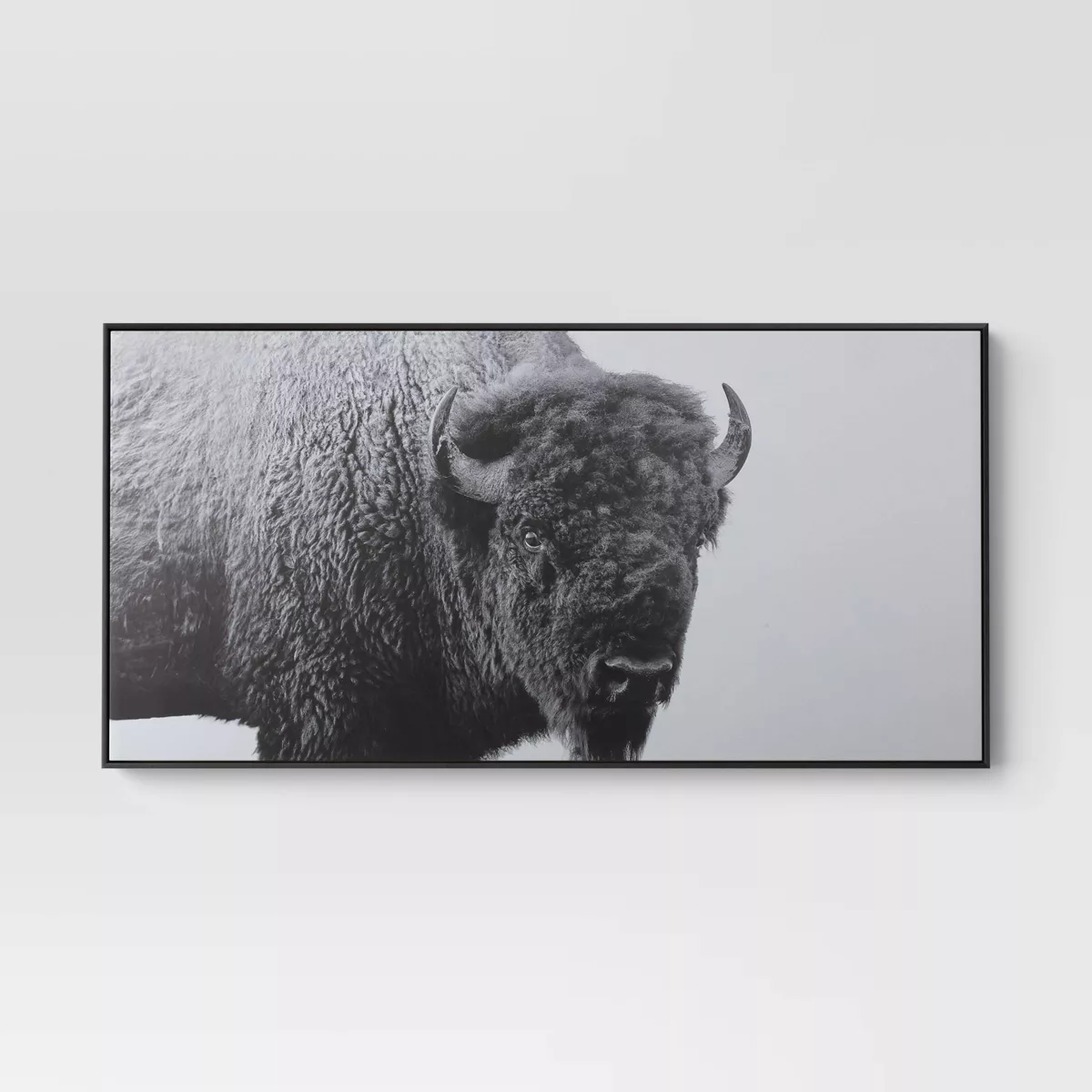 47"x24" Buffalo Wall Canvas Black - Threshold™ Showroom Item