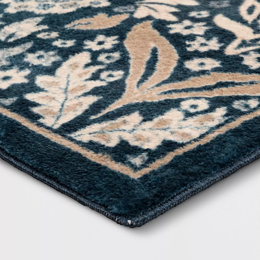Persian Area Rug Blue 4'x5'6" - Image 3