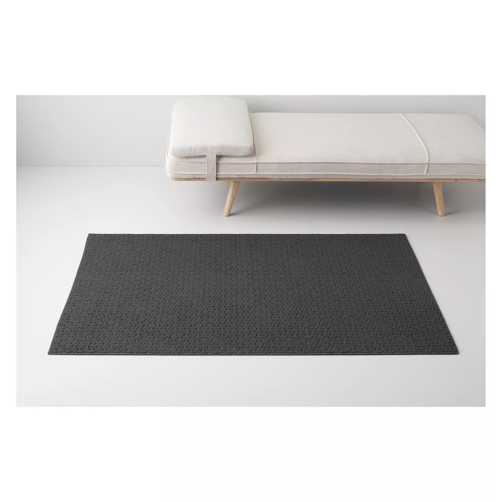 Washable Solid Machine Tufted Accent Rug Gray 4'x5'6" - Image 2