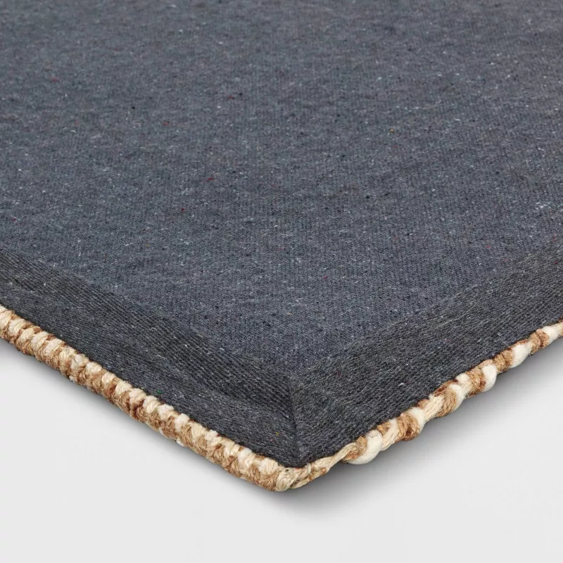 Jute Diamond Area Rug Tan/Ivory 4'x6' - Image 3