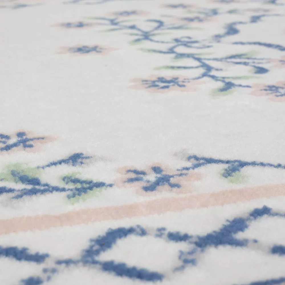 Lattice Border Floral Woven Area Rug 4'x6' - Image 2