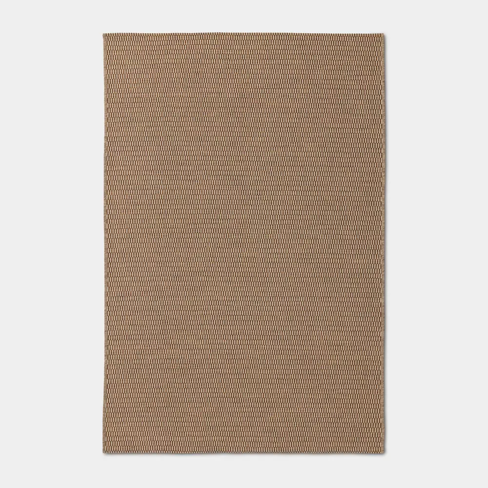 Micro Dash Rectangular Woven Outdoor Area Rug Tan 4'x6'
