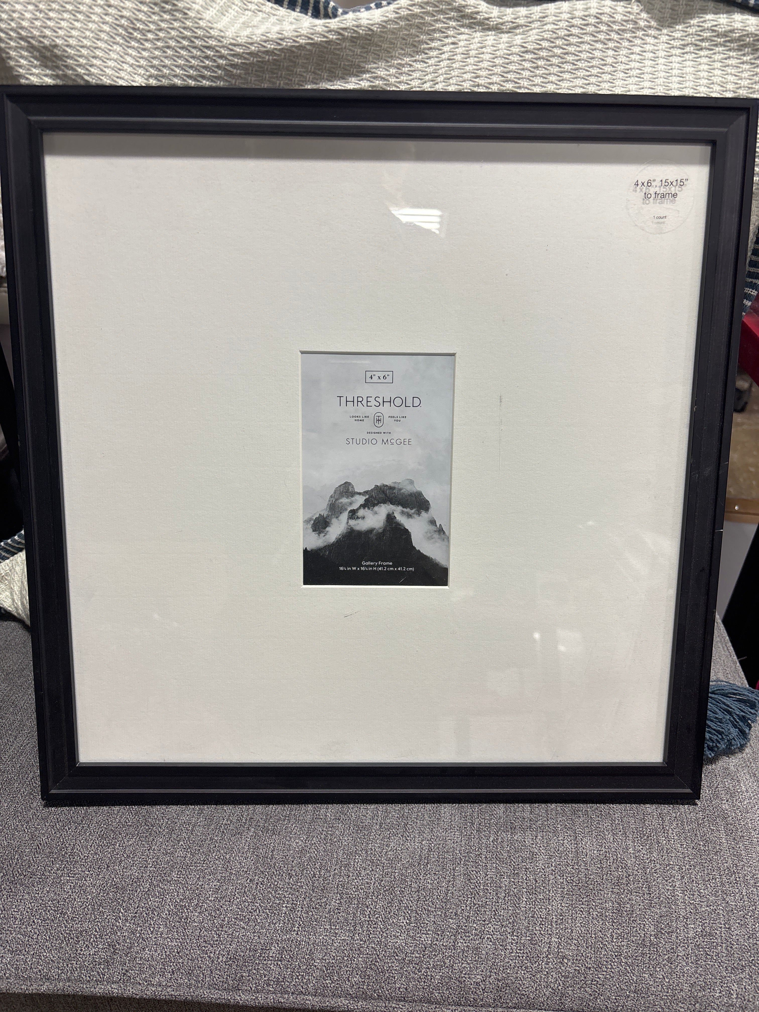 4"x6" to 15"x15" Matted Gallery Wall Frame Black SHOWROOM ITEM - Image 3