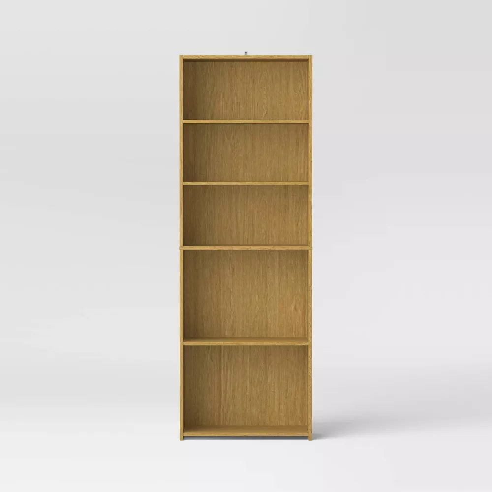 5 Shelf Bookcase Natural - Image 2