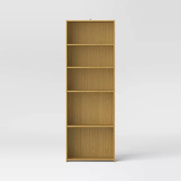 5 Shelf Bookcase Natural - Image 3