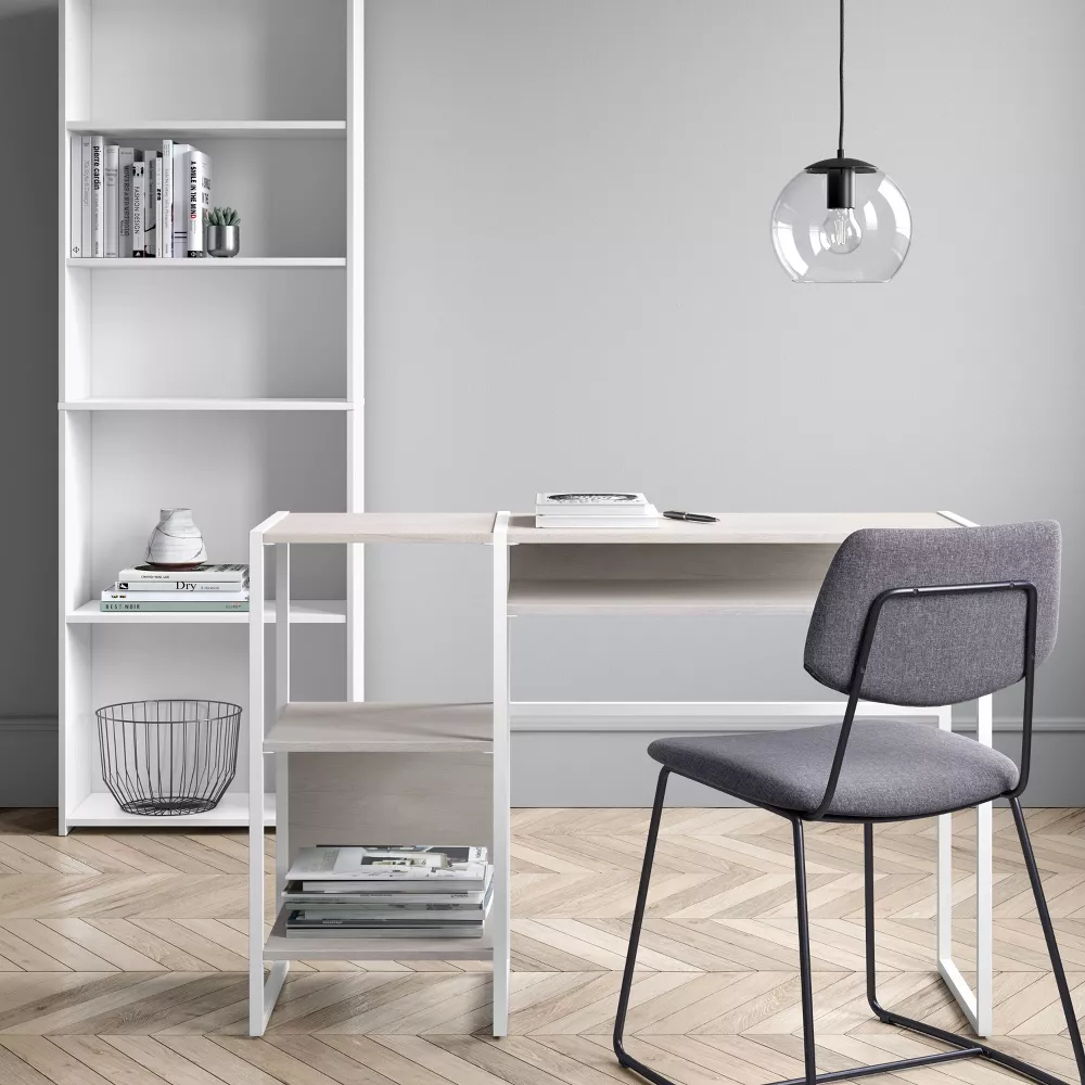 5 Shelf Bookcase White - Image 4