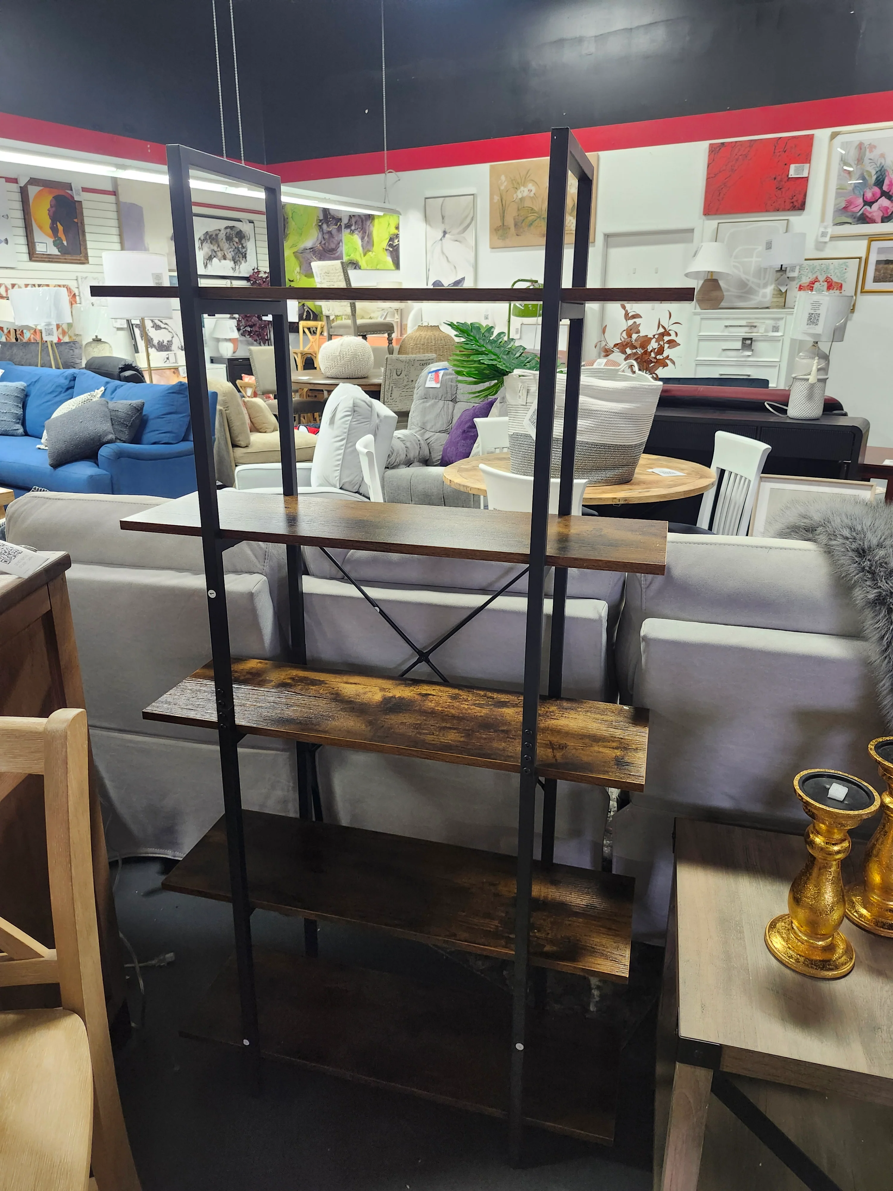 5-Tier Industrial Bookshelf, SHOWROOM ITEM - Image 2