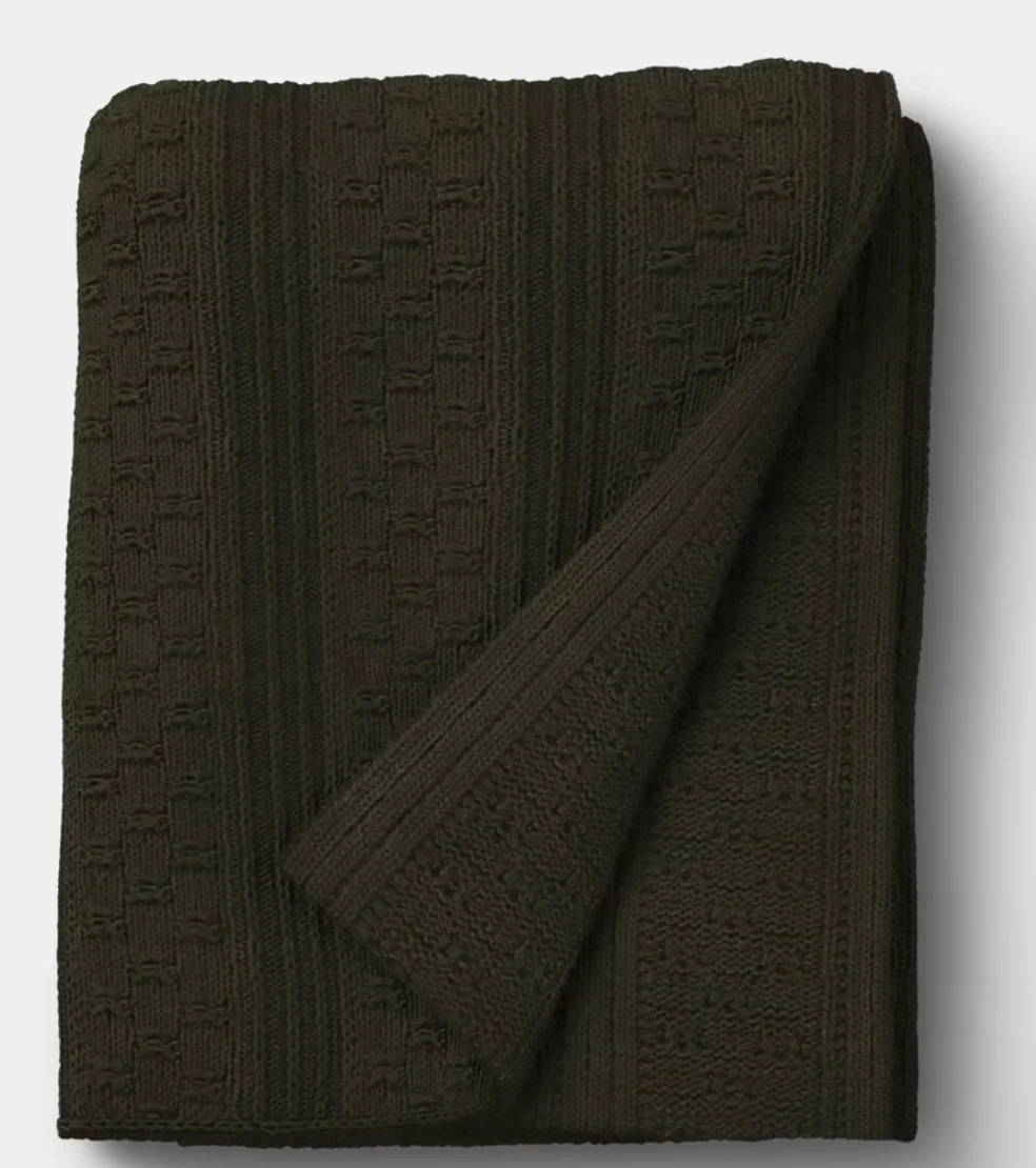50"x60" Dimensional Knit Throw Green SHOWROOM ITEM