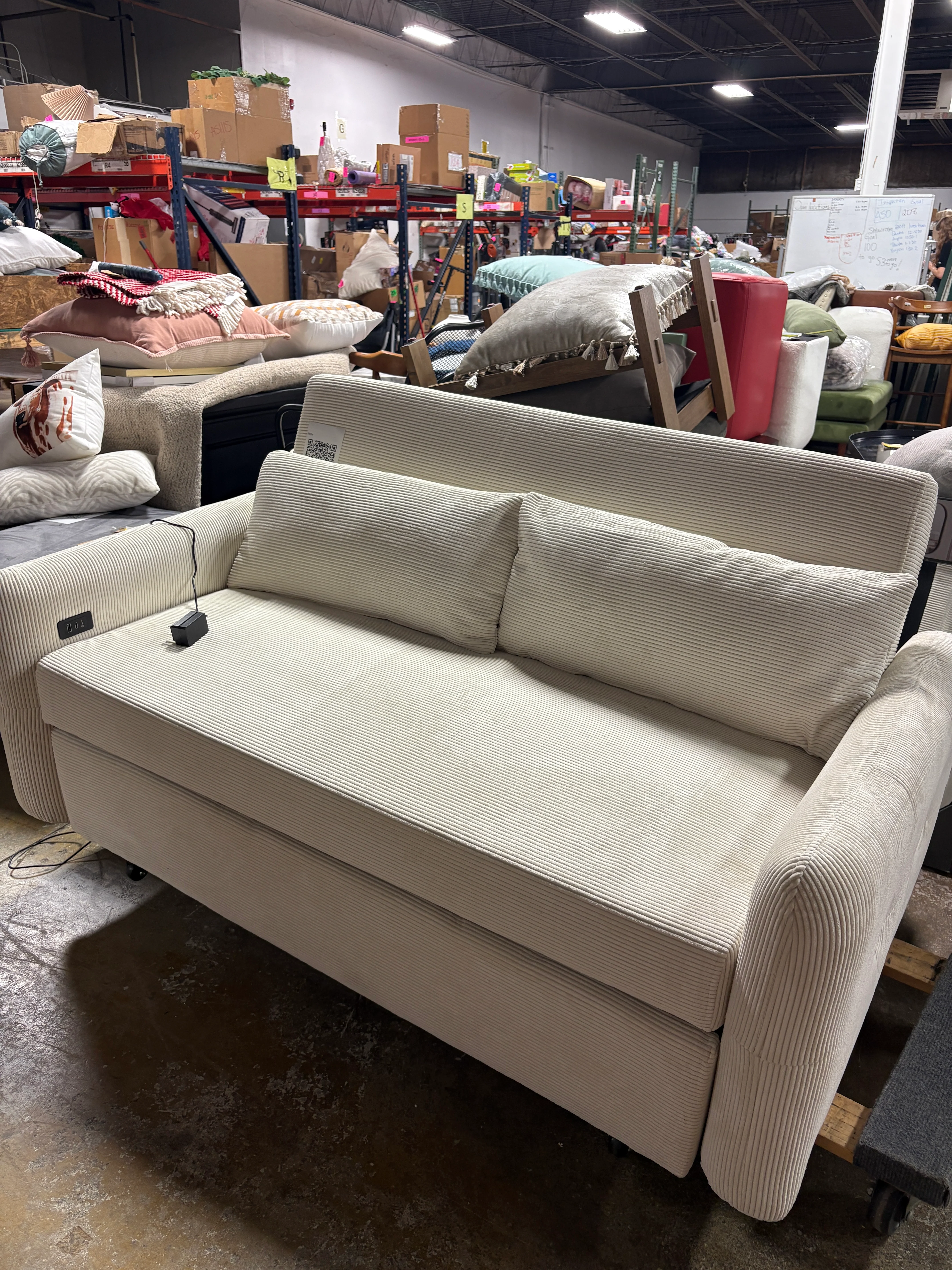 57.48" Pull-out Sofa Bed Convertible Couch SHOWROOM ITEM - Image 2