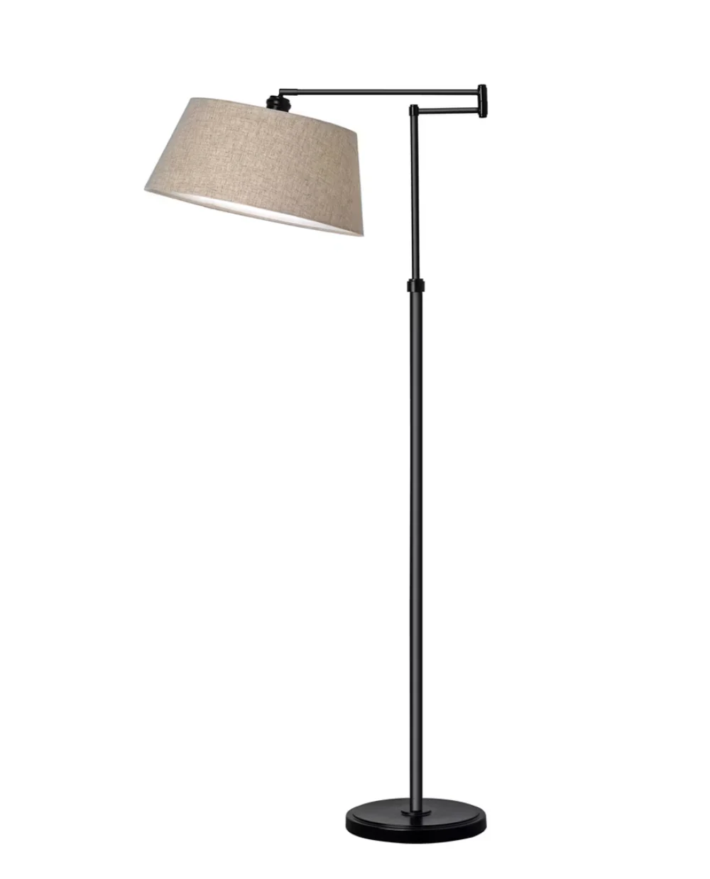 58.5"x17" Traditional Oil Rubbed Swing Arm Floor Lamp Brown - Threshold™ SHOWROOM ITEM