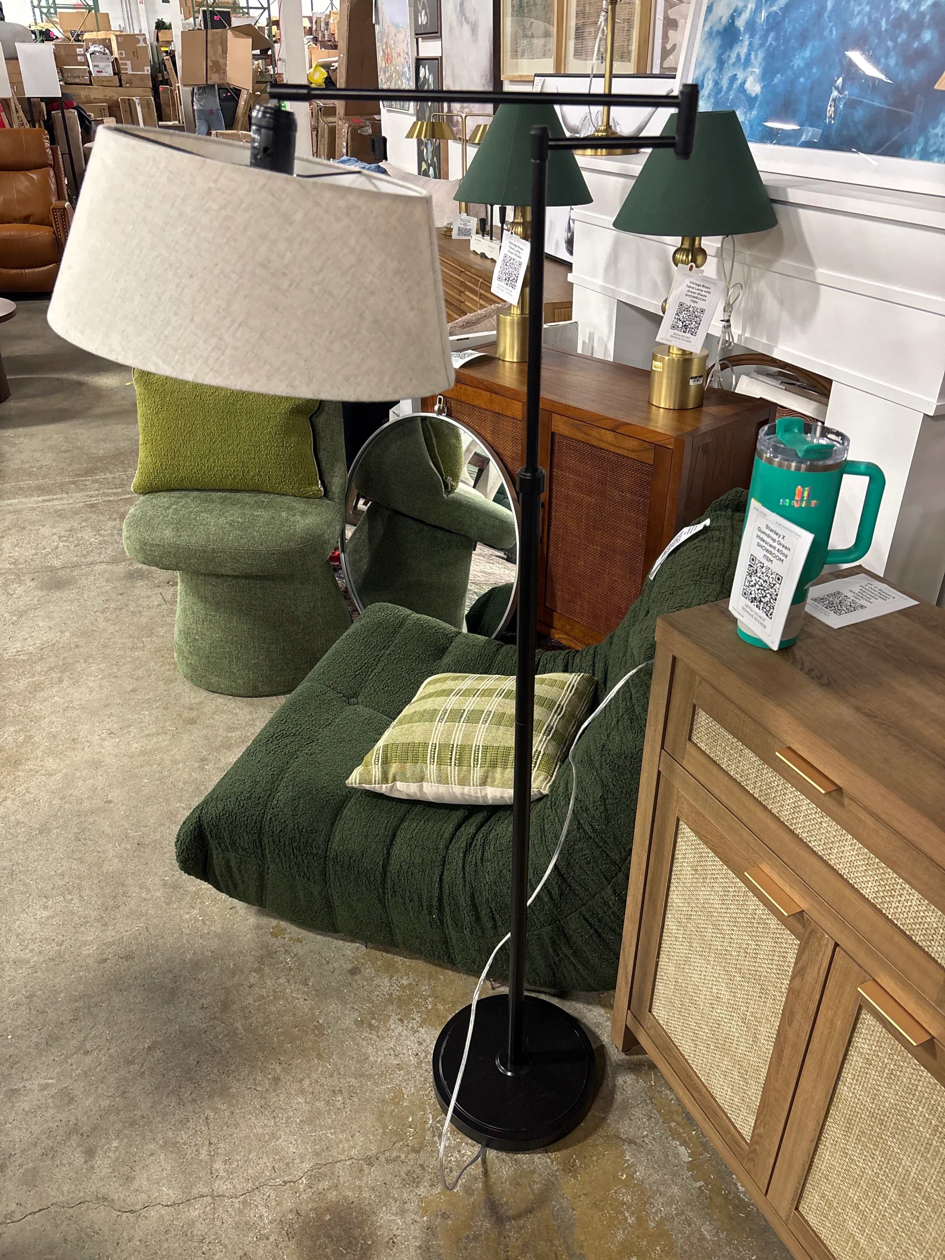 58.5"x17" Traditional Oil Rubbed Swing Arm Floor Lamp SHOWROOM ITEM - Image 2
