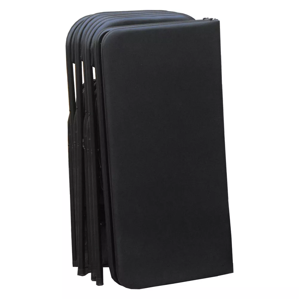 5pc Folding Table Set Black - Image 2