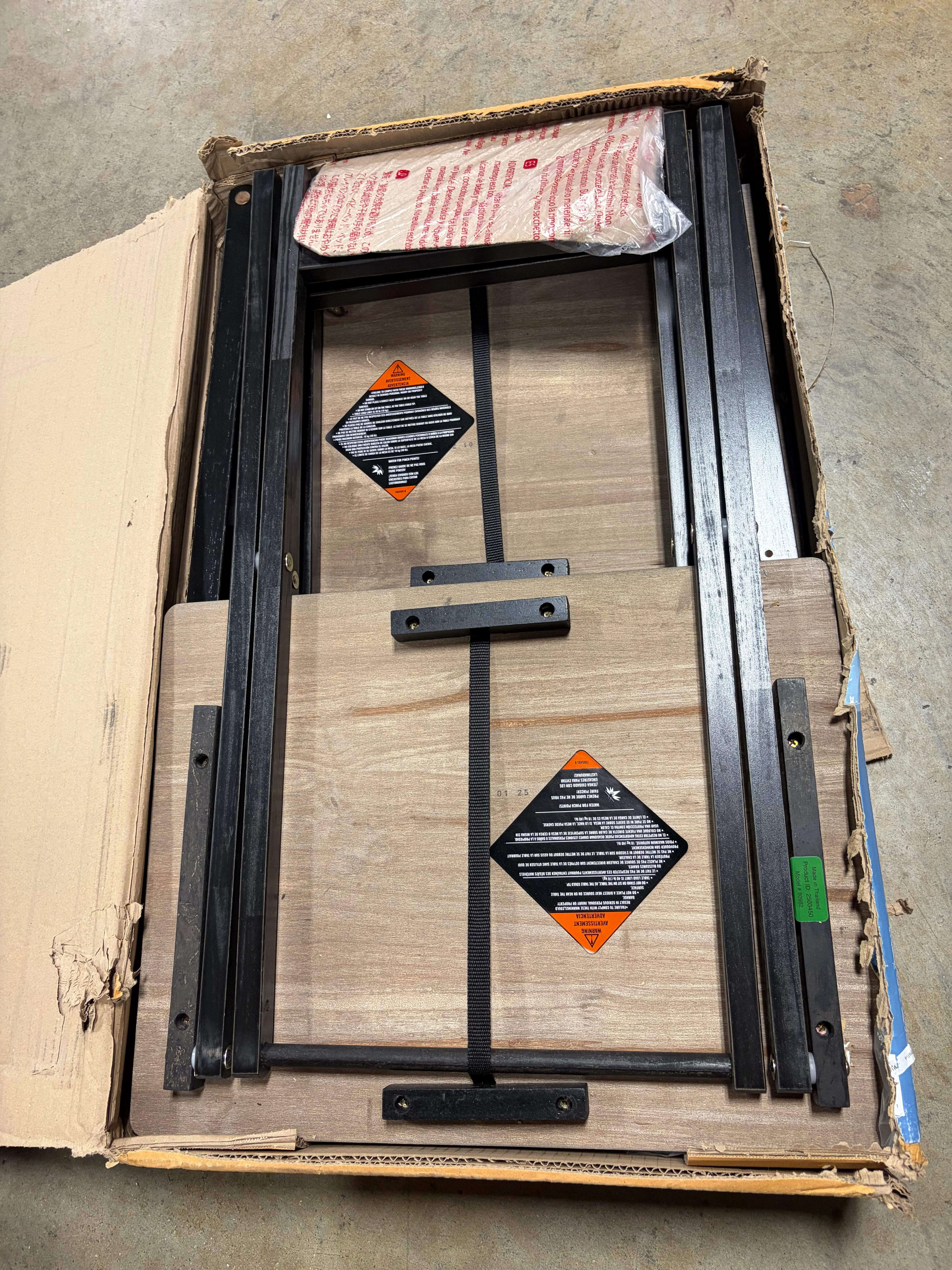 5pc TV Tray Set Wood Black - Image 7
