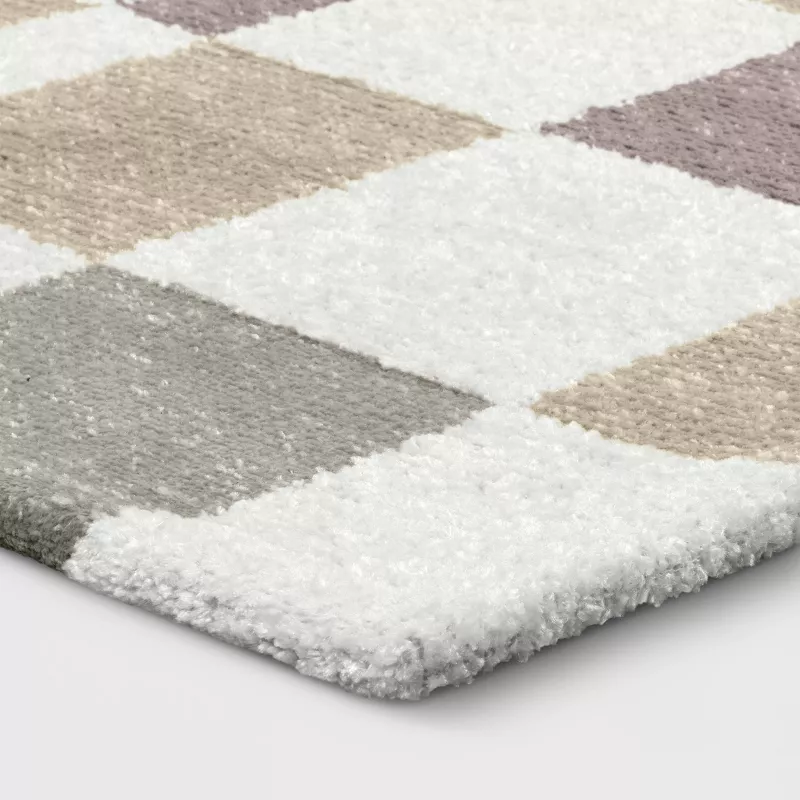 Checkered Woven Flatweave Area Rug White 5'x7' - Image 3