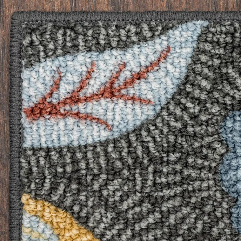 Garden Floral Accent Rug Gray 5'x7' - Image 2