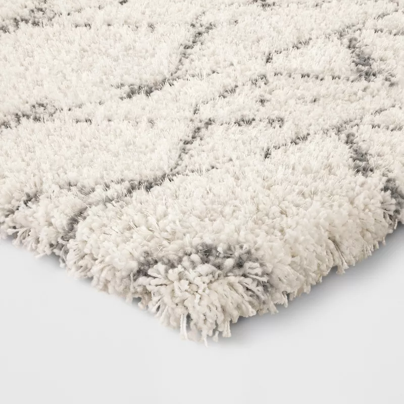 5'x7' Geometric Design Woven Area Rugs Cream/Gray - Image 2