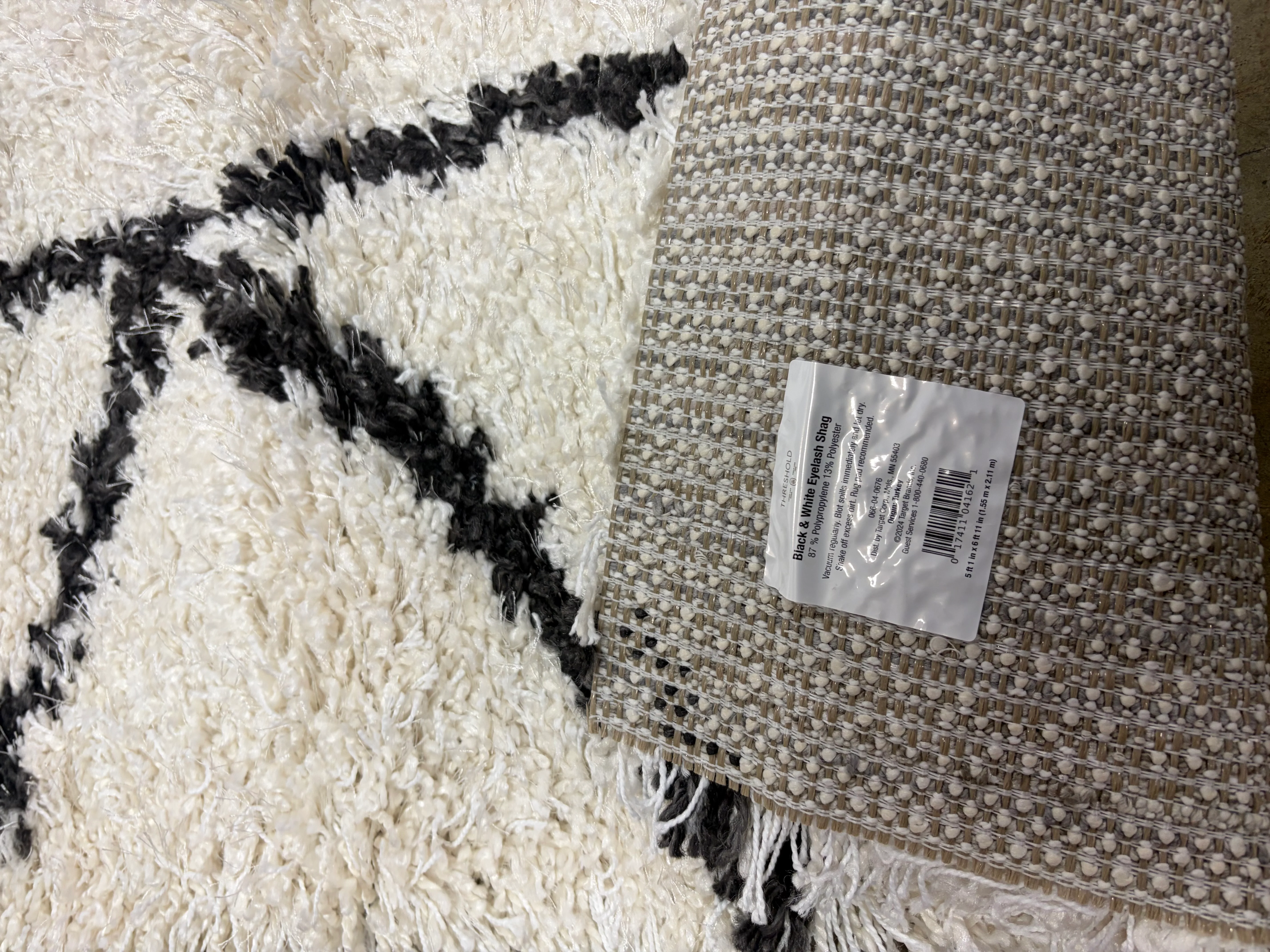 Geometric Design Woven Area Rugs Cream/Gray 5'x7' - Image 6