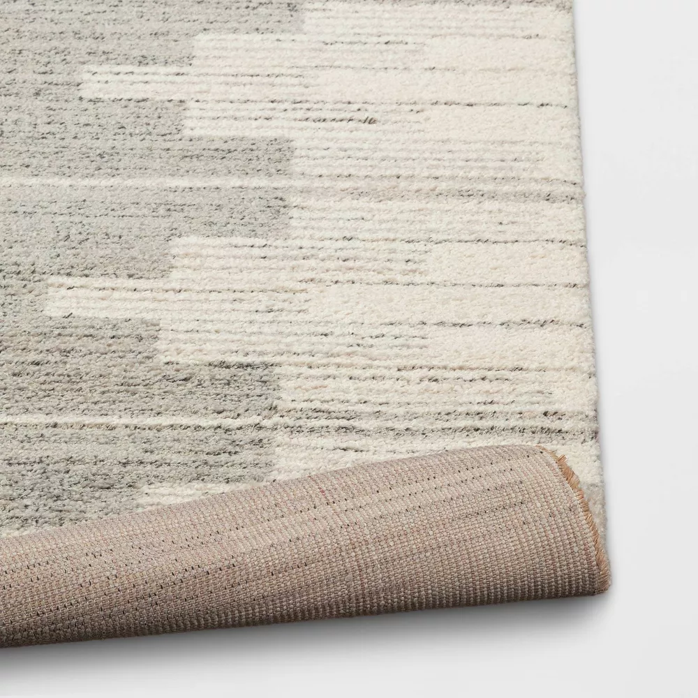 Modern Lines Plush Area Rug Cream 5'x7' - Image 3