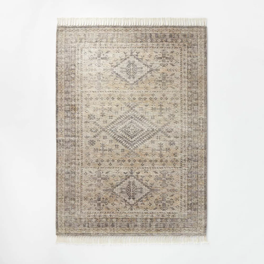 Pine Brook Diamond Persian Style Rug Gray 5'x7'