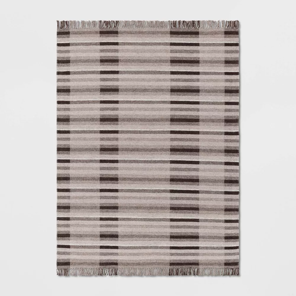 Plaid Rug Brown 5'x7'