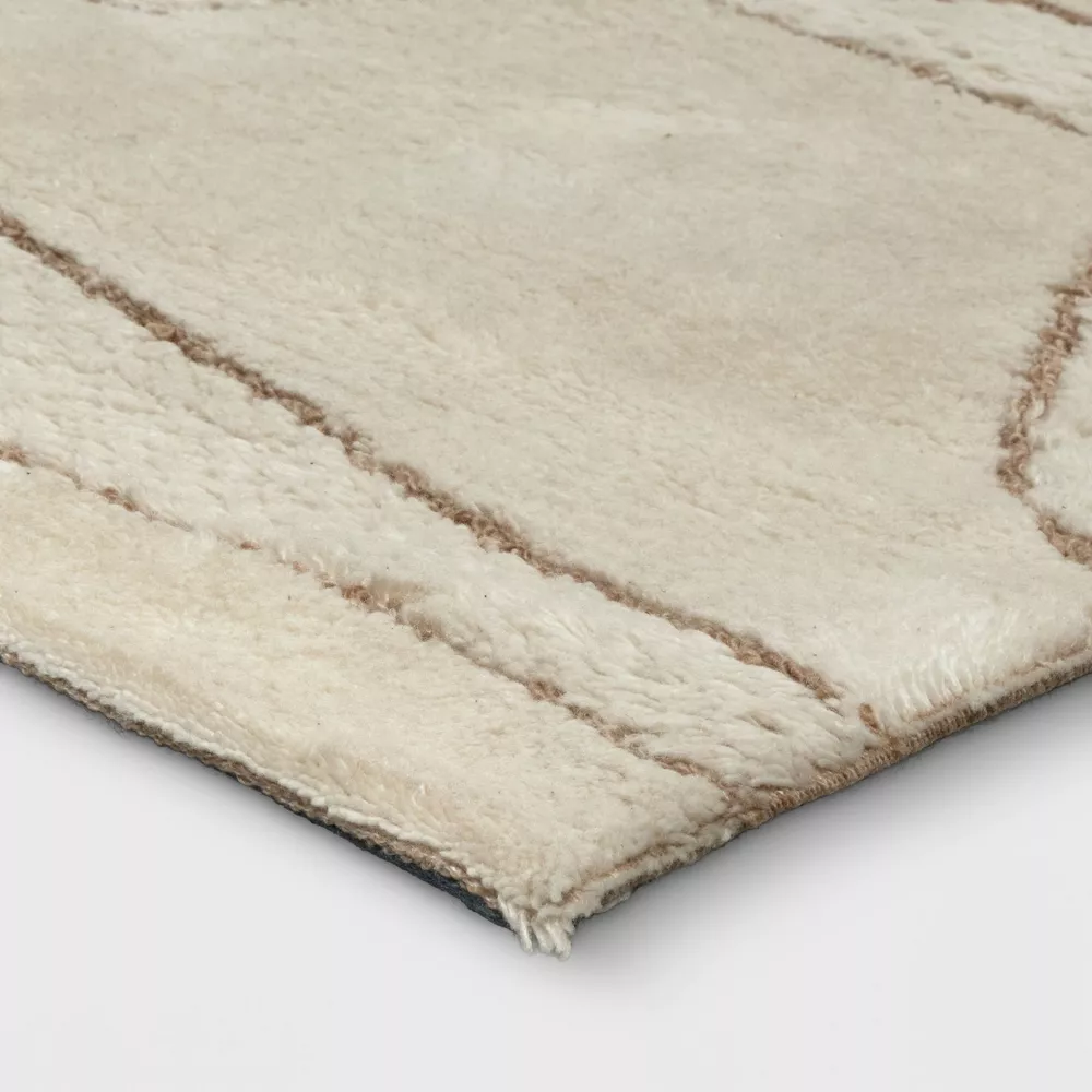 Textured Knitted Area Rug Ivory 5'x7' - Image 3