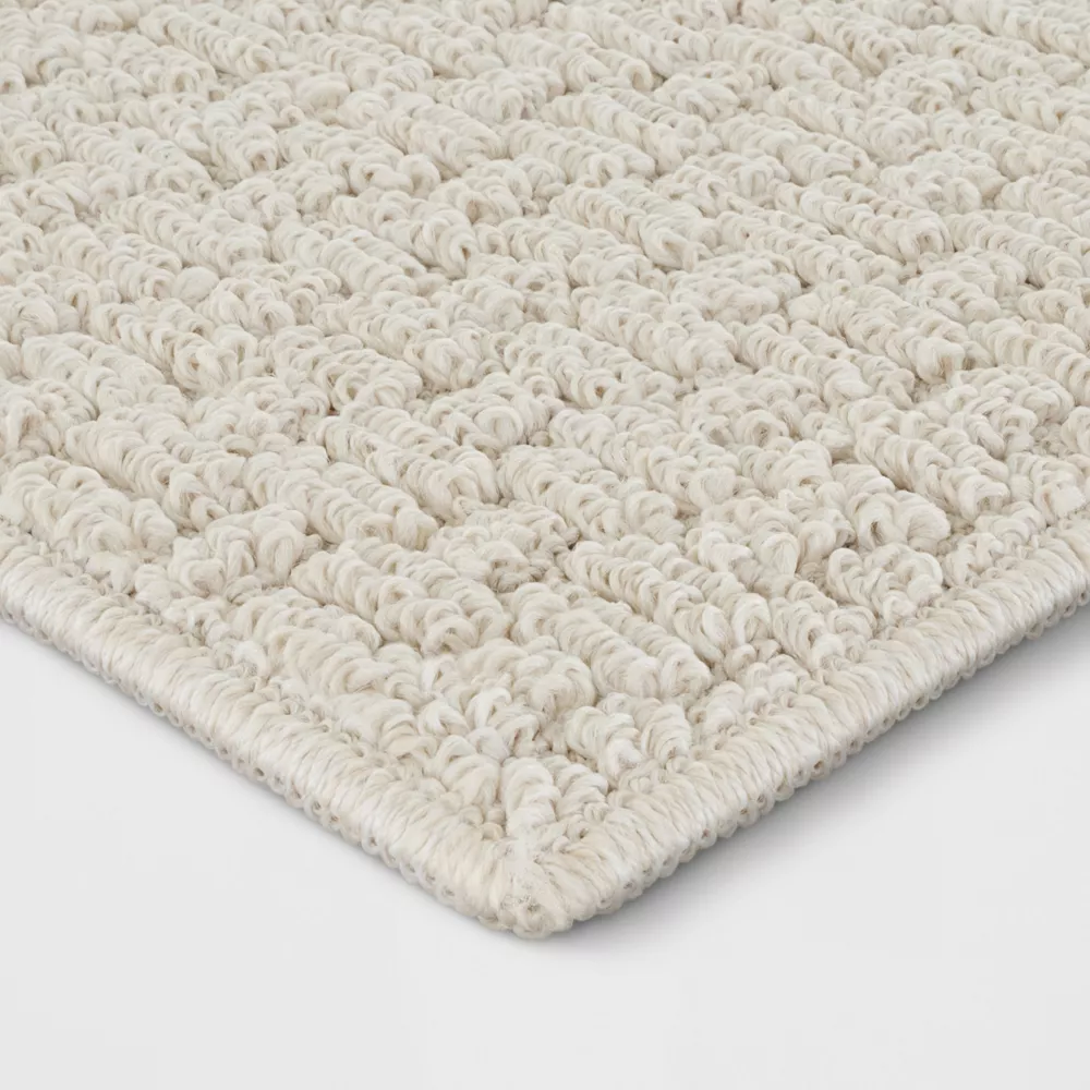 Washable Solid Machine Tufted Area Rug Tan 5'X7' - Image 3