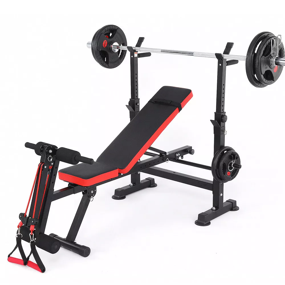 6 in 1 Foldable Weight Bench Set