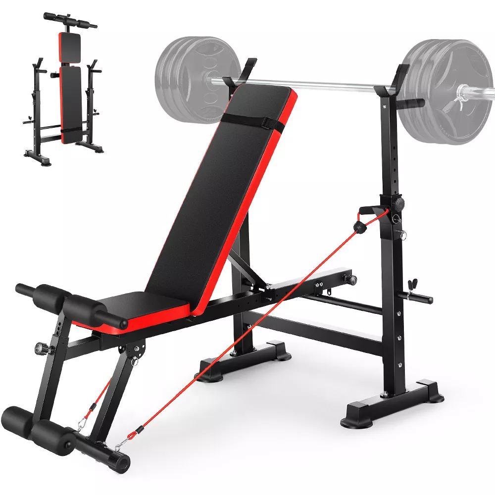 6 in 1 Foldable Weight Bench Set - Image 2
