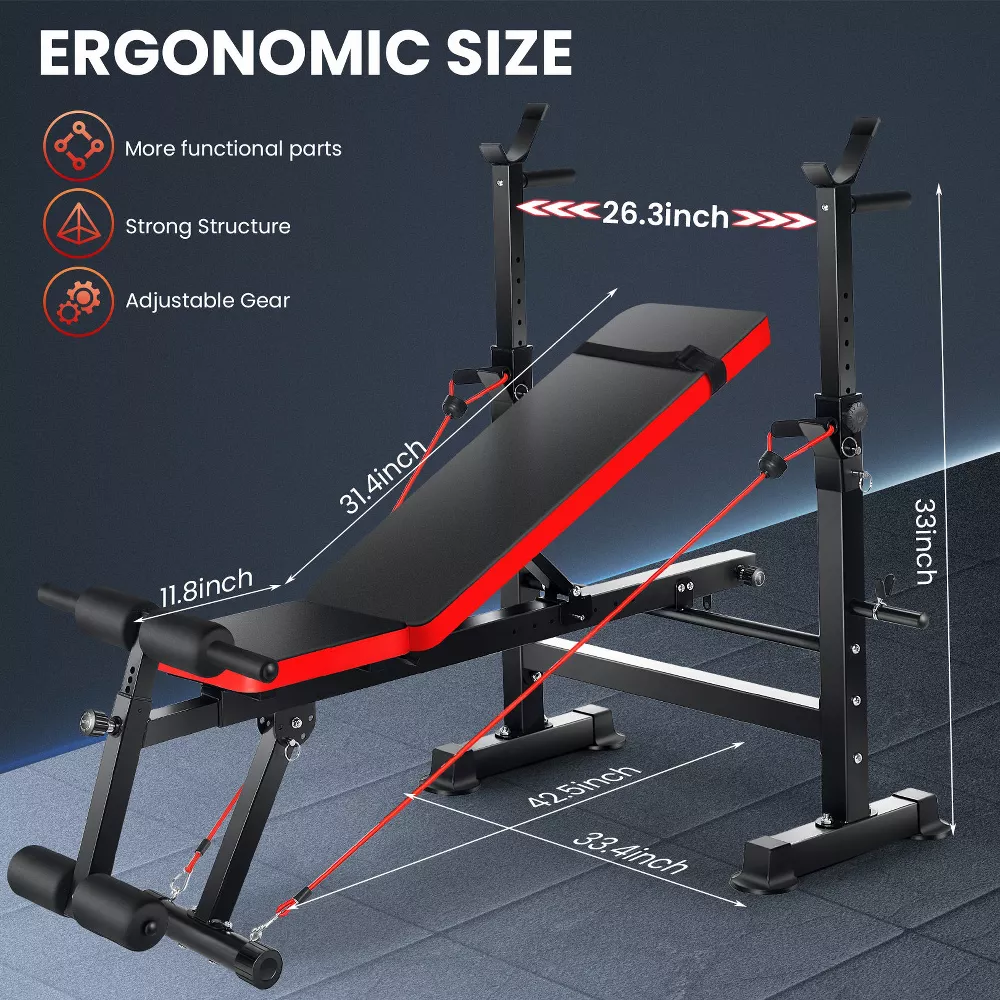 6 in 1 Foldable Weight Bench Set - Image 4