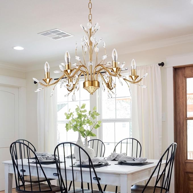 6-Light Crystal Chandeliers - Image 2