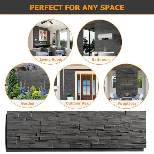 4 Pack Faux Stone Wall Covering Panels - Image 4