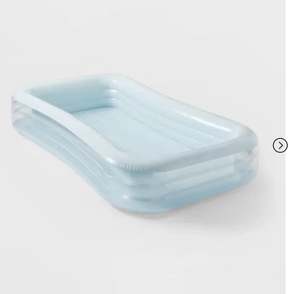Deluxe Rectangular Family Pool Blue