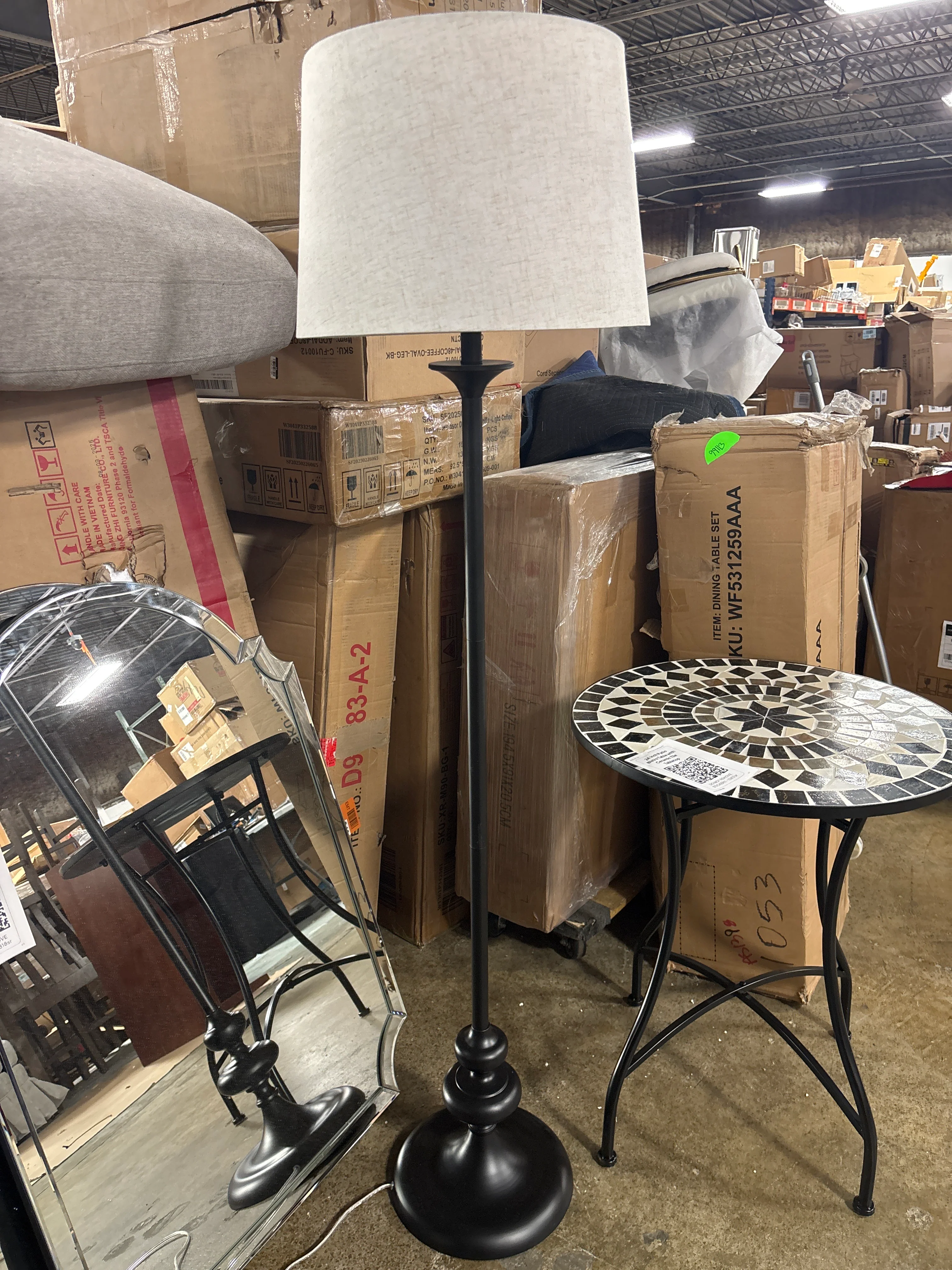 62.5"x16" Londonberry Stick Floor Lamp Black SHOWROOM ITEM - Image 2