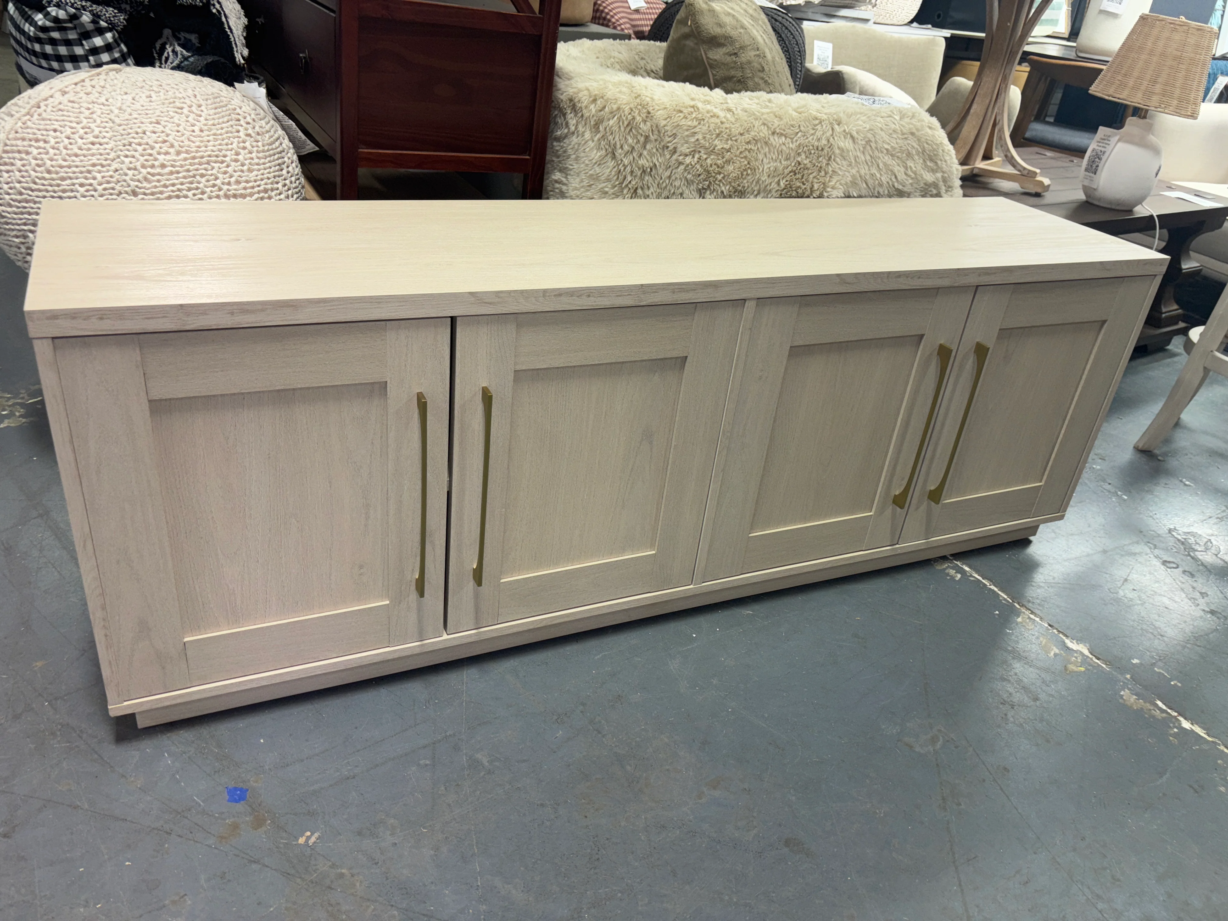68" Tillman Rectangular TV Stand - Alder White SHOWROOM ITEM - Image 3