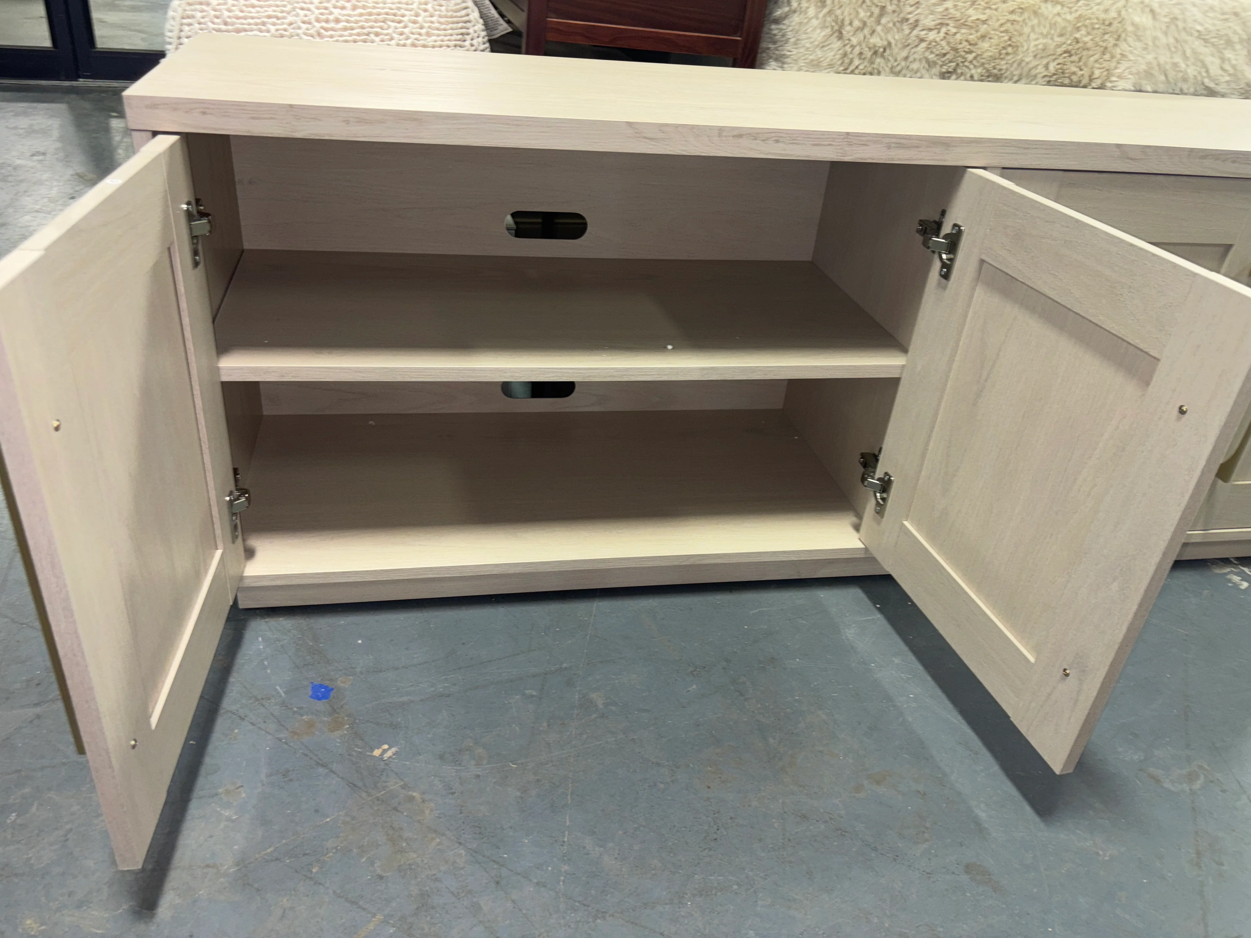 68" Tillman Rectangular TV Stand - Alder White SHOWROOM ITEM - Image 4