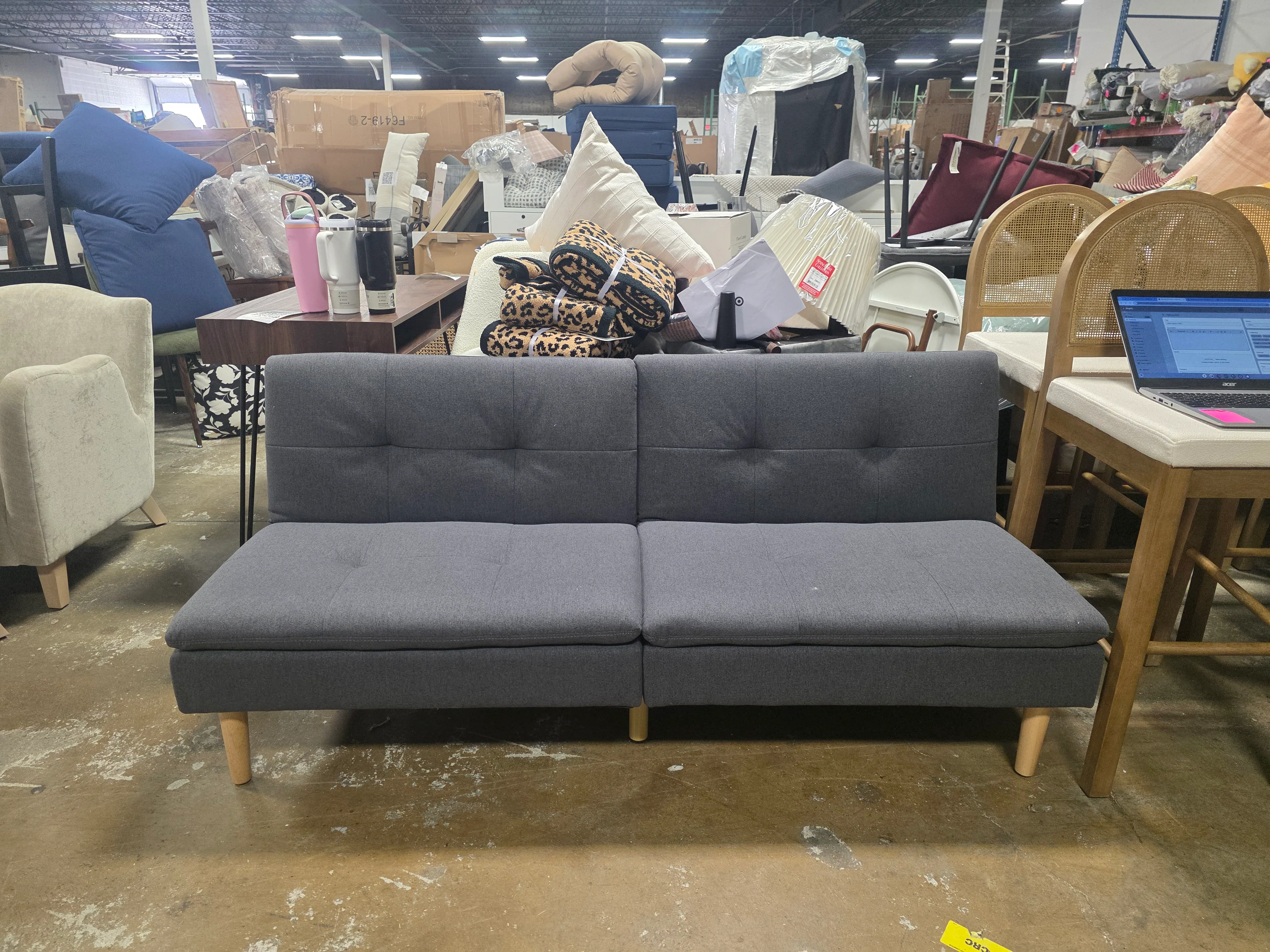 69" Tufted Dorm Futon Sofa - Room Essentials - SHOWROOM ITEM - Image 2