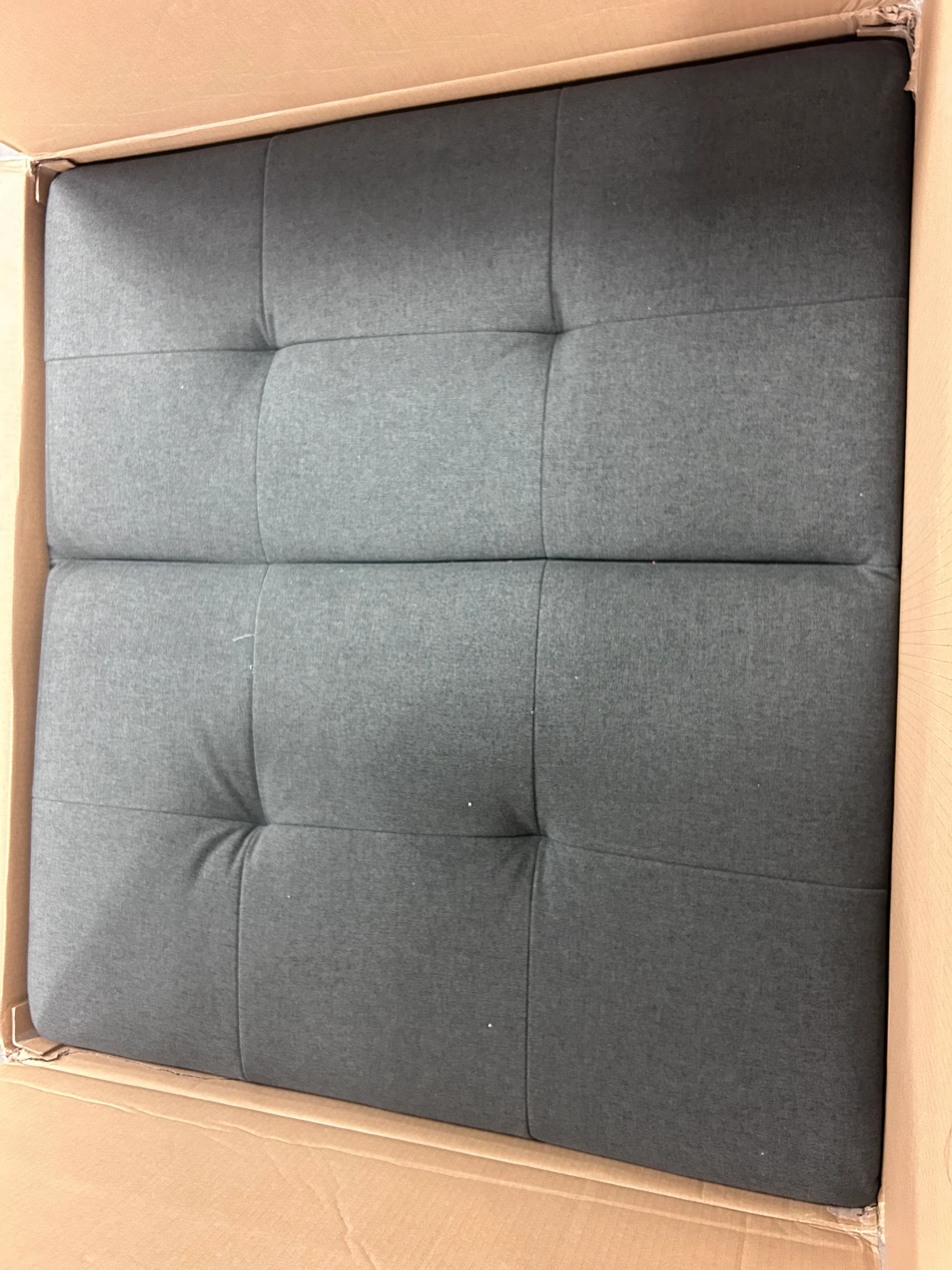 Tufted Futon Sofa Dark Gray - Image 6