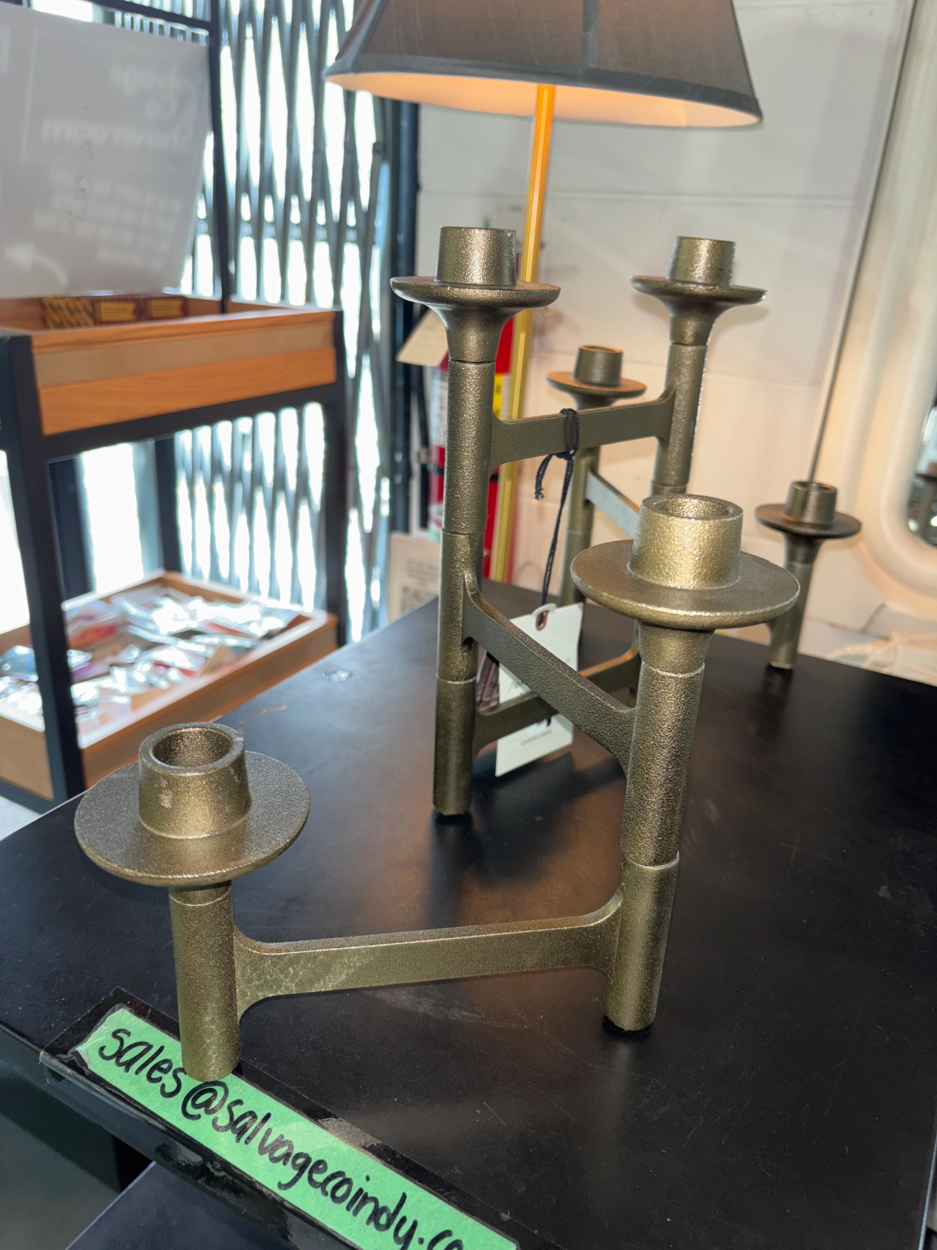 6ct Taper Adjustable Brass Candelabra SHOWROOM ITEM - Image 3