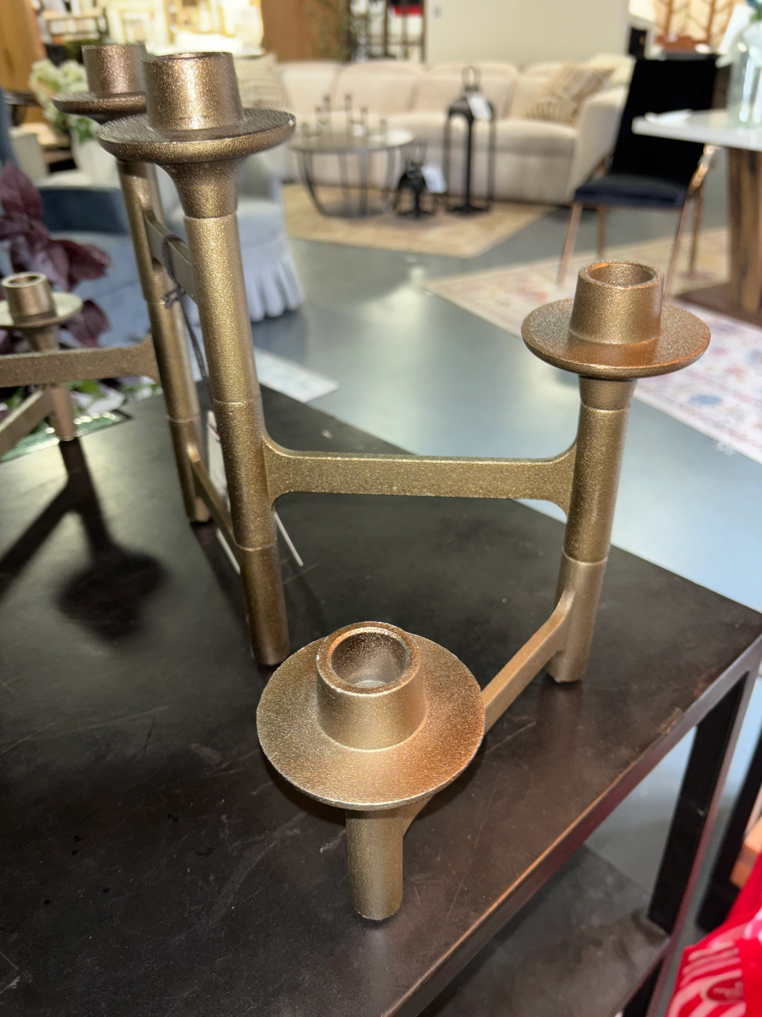 6ct Taper Adjustable Brass Candelabra SHOWROOM ITEM - Image 4