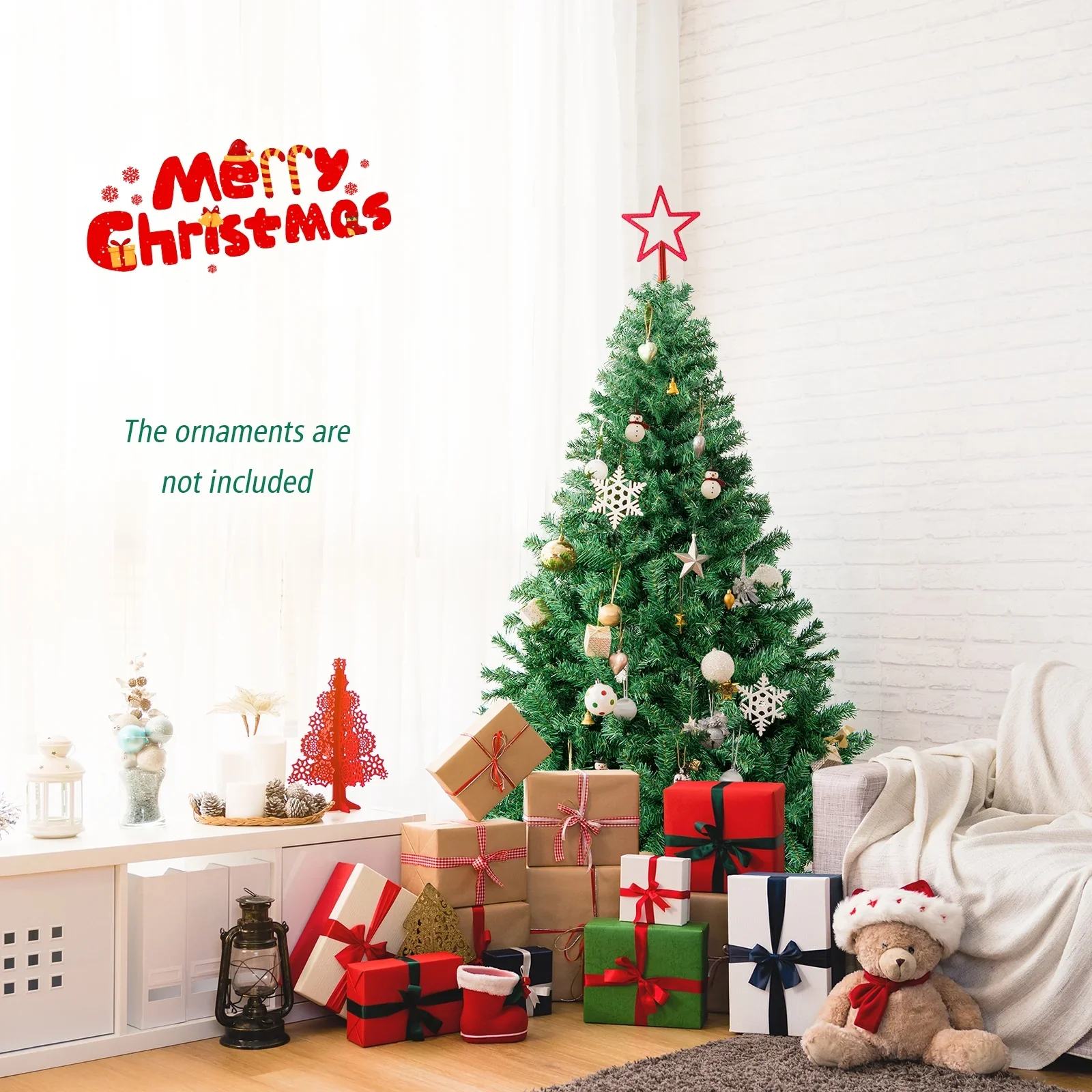 PVC Christmas Tree 1000 Tips Hinged Solid Metal Legs - Image 3