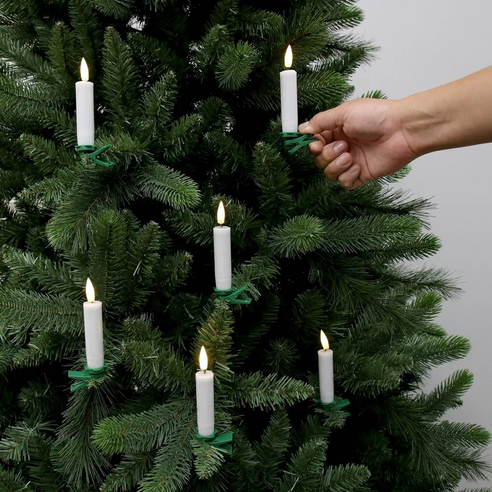 6pc Remote Controlled Plastic LED Christmas Candolier Set, final cut - Image 2