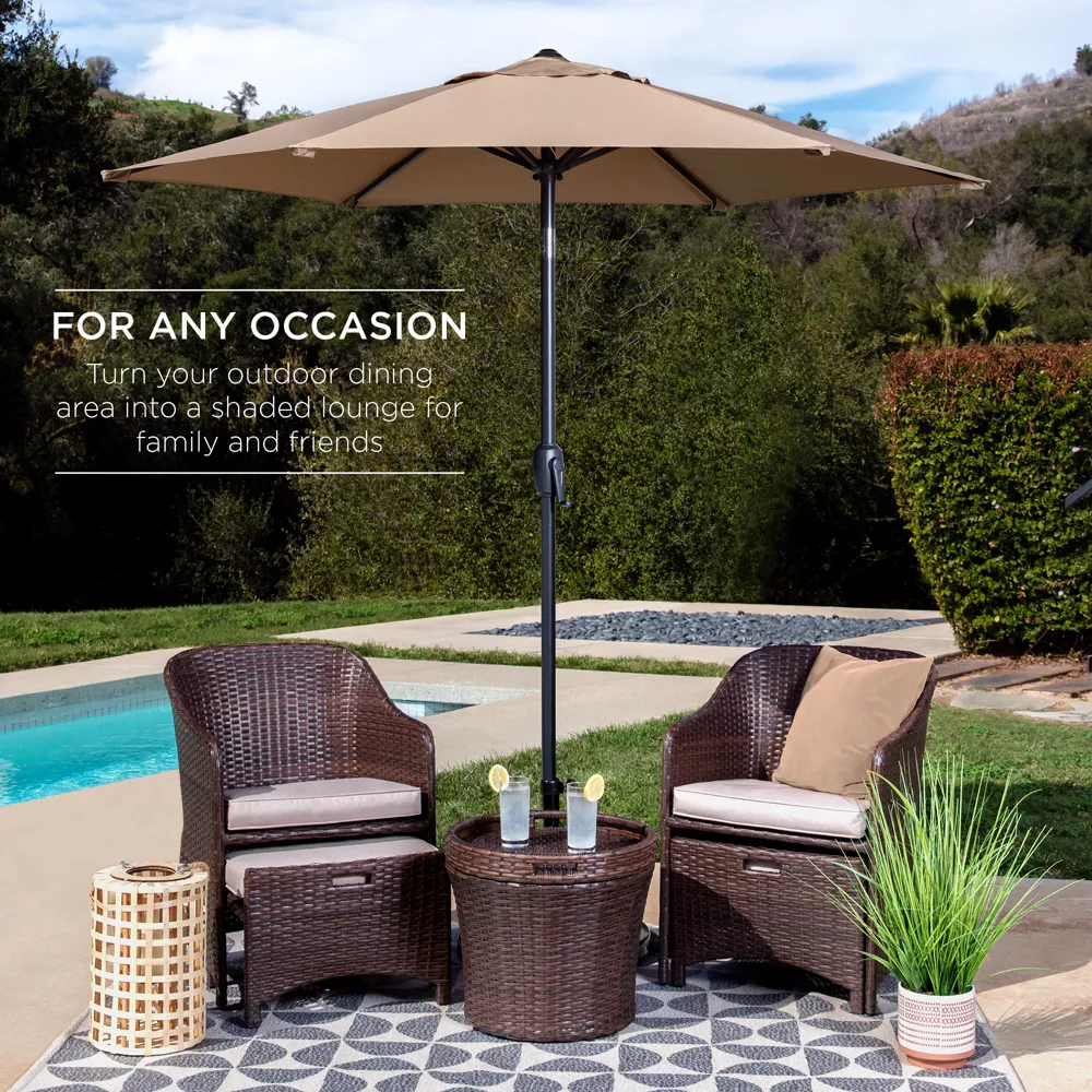 Heavy-Duty Outdoor Market Patio Umbrella - Oat - Image 4