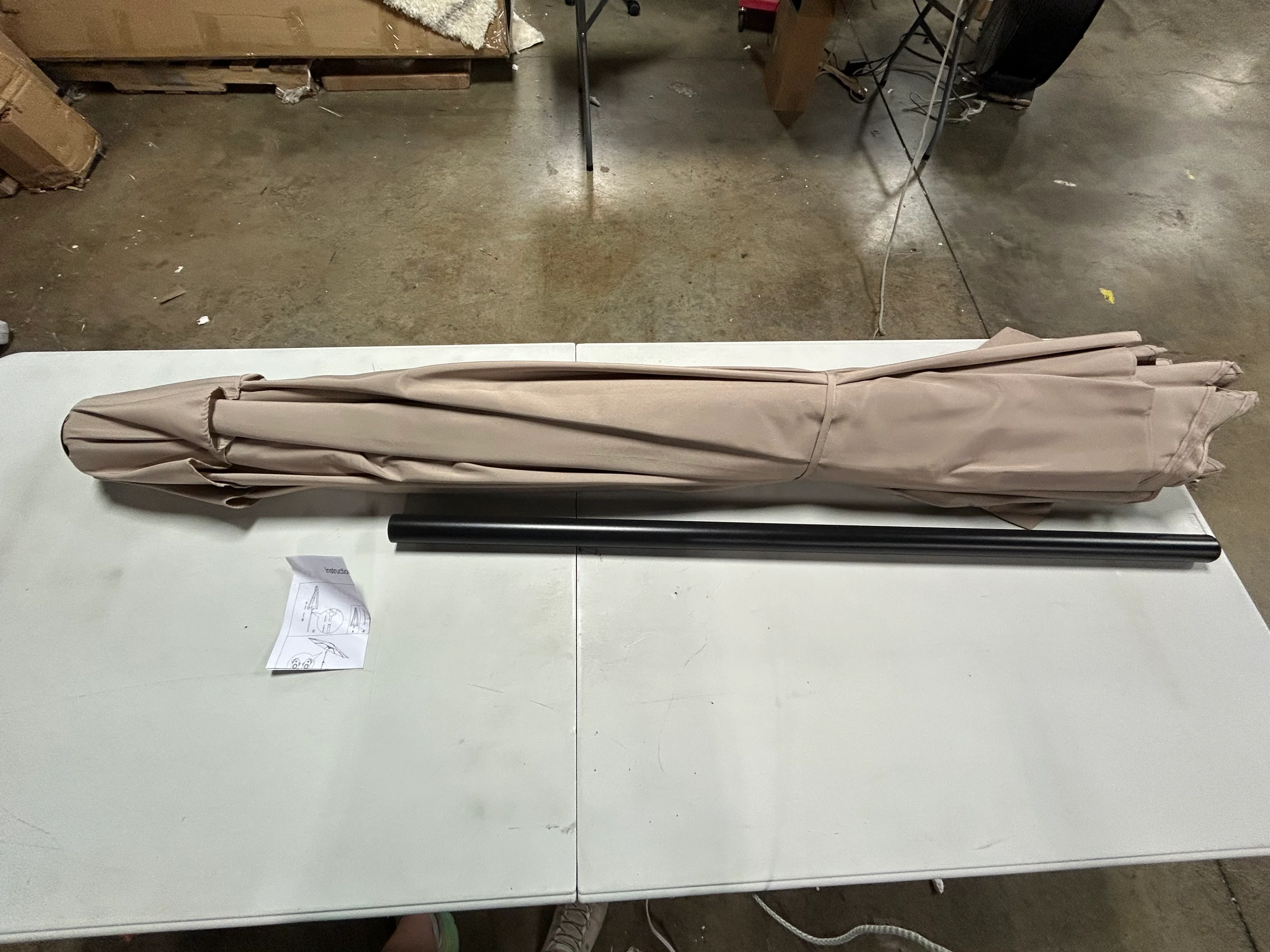 Heavy-Duty Outdoor Market Patio Umbrella - Oat - Image 6