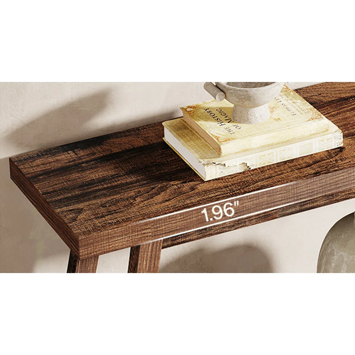 Farmhouse Console for Entryway, 2-Tier Sofa Table - Image 4