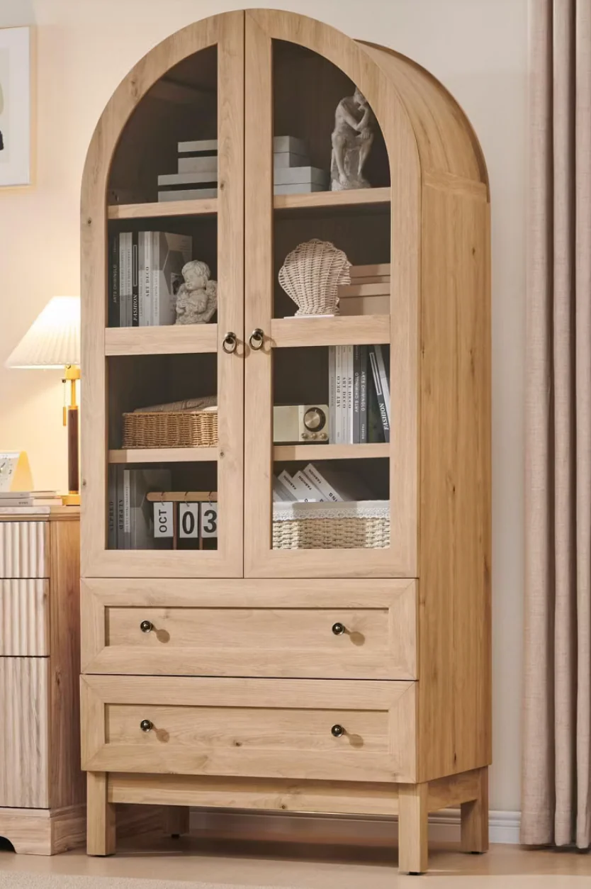 71″ Tall Arched Pantry Cabinet with 2 Drawers SHOWROOM ITEM