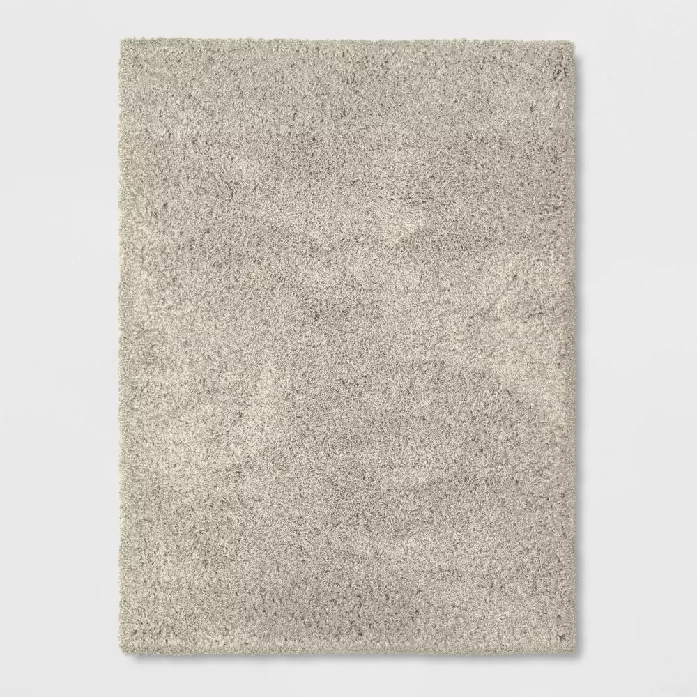 Solid Eyelash Woven Shag Rug Tan 7'X10'